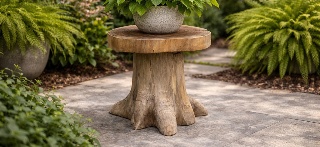 Bijzettafel Kudus- Indonesische teakhouten tuinmeubels in Losser
